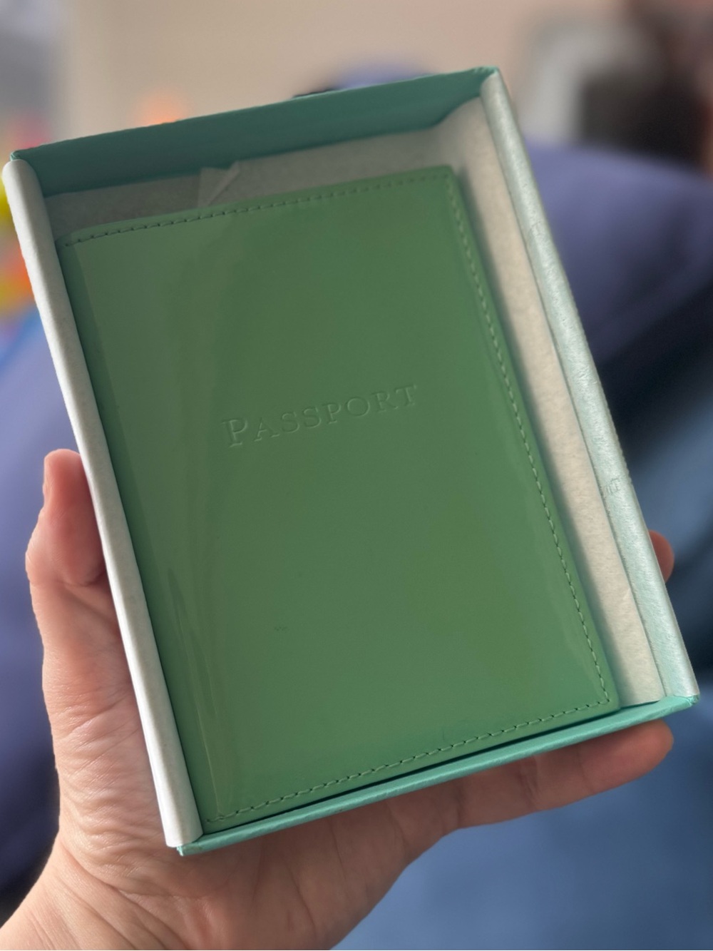 TIFFANY & CO. Vintage Leather Authentic Passport Cover